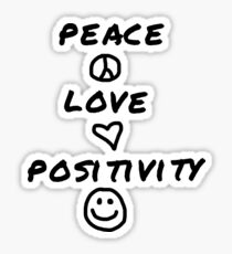 peace love and positivity logic Sticker