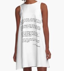 For what it's worth - F Scott Fitzgerald quote A-Line Dress