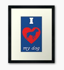 Pit Bull Terrier - I Love My Dog Framed Print