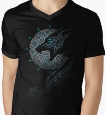 Ragnarok-Mond T-Shirt mit V-Ausschnitt