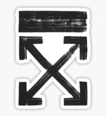 Off white Brushed arrows Sticker