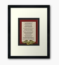 Live your life, Chief Tecumseh Framed Print