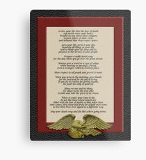Live your life, Chief Tecumseh Metal Print