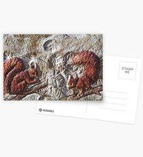 Ecureuils Love / My Creations Artistic Sculpture Relief fact Main (c)(h) by Olao-Olavia / Okaio Créations collector Postcards