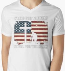 VETERAN - I DON'T KNEEL Men's V-Neck T-Shirt