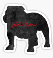 sic em uga georgia bulldoggen Sticker