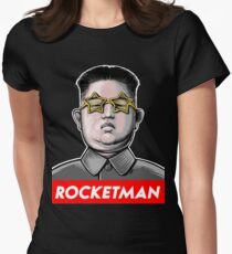 Raketenmann Kim Jong-Un Donald Trump RocketMan-T-Shirt Tailliertes T-Shirt