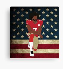 Colin Kaepernick American Flag Canvas Print