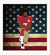Colin Kaepernick Amerikanische Flagge Fotodruck