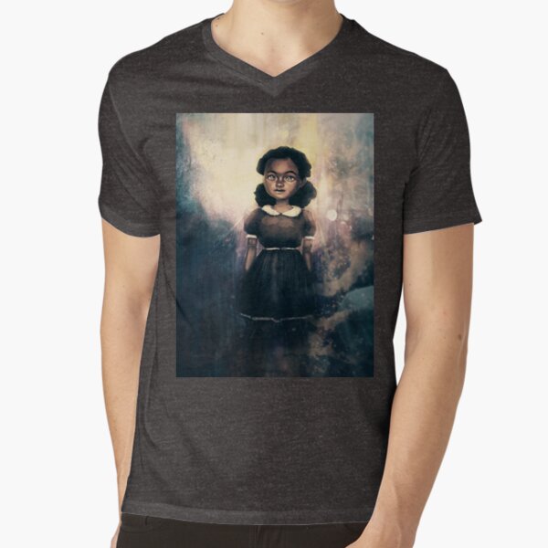 Halloween Doll - Autumn - Vintage V-Neck T-Shirt