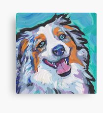 Australian shepherd Aussie Bright colorful Pop Art Canvas Print