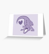 Purple Alligator Greeting Card