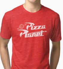 Pizza Planet (white) Tri-blend T-Shirt