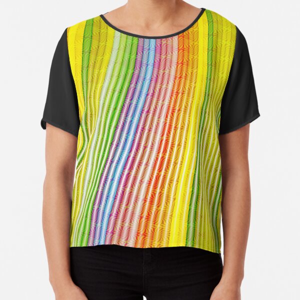 Striations Of Color Chiffon Top