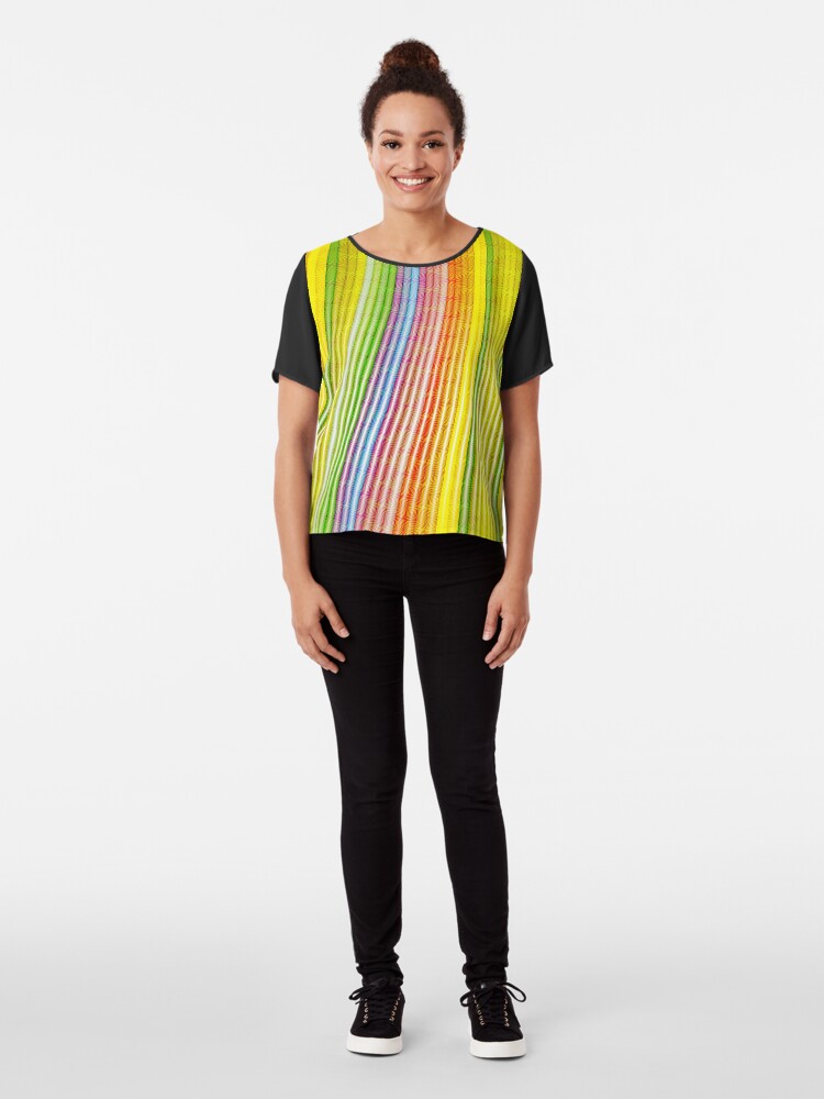 Alternate view of Striations Of Color Chiffon Top
