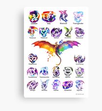 Pride Dragons - Version Two Metal Print