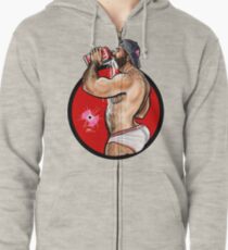 Bullethole Thirsty: Milk does a booty good - Undies Zipped Hoodie