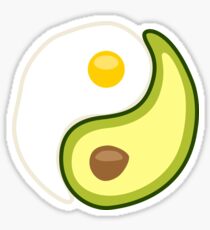 Avocado Egg Yin Yang Sticker