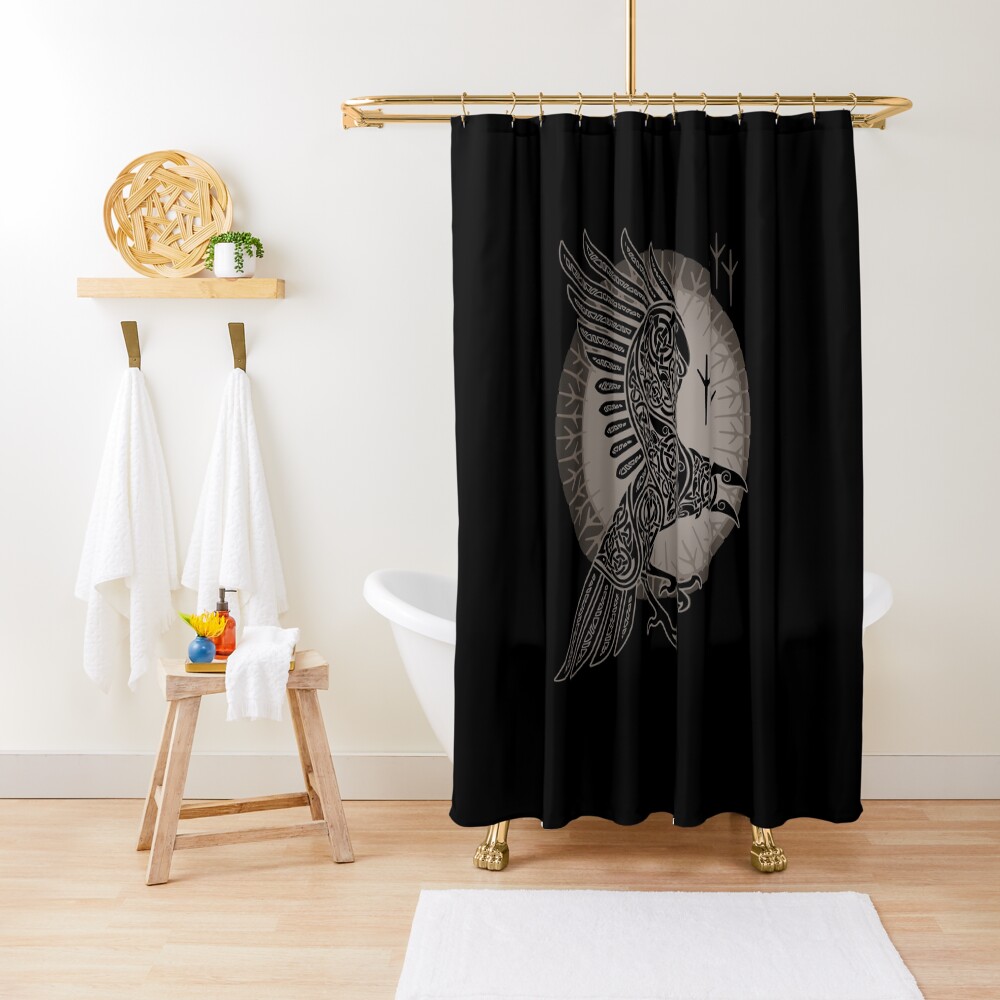 Raven Shower Curtain By Raidho Redbubble