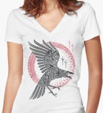 RAGNAR'S RAVEN Women's Fitted V-Neck T-Shirt