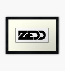 zedd black text Framed Print