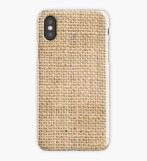 Rustic Burlap Custom Design iPhone Case