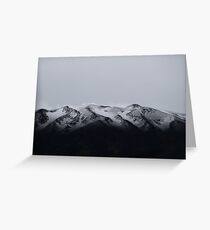 Snow on Etna volcano, Italy. Greeting Card