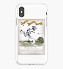 Vintage Football Blue White Stripes Right Winger iPhone Case/Skin