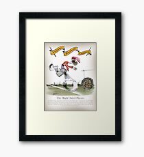 Vintage Football Red Strip Right Winger Framed Print