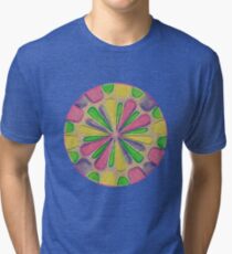 Abstract Flower Tri-blend T-Shirt