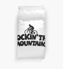Rockin' the Mountains Mountainbiking Duvet Cover