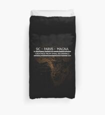 Uncharted - SIC PARVIS MAGNA (Black) Duvet Cover