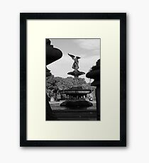 Bethesda Fountain in Black and White, New York City Framed Print