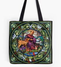 St. Francis of Assisi Stained Glass Tote Bag