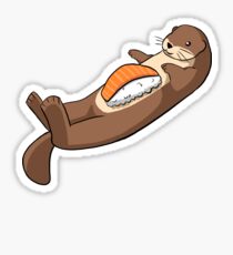 Loutre sushi Sticker
