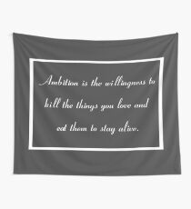 30 Rock inspiriert grau TV-Show Jack Donaghy Zitat Ambition (am besten zu kaufen Aufkleber aus diesem Design) Wandbehang