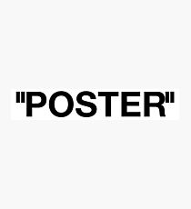 Off White Style Label - Poster Photographic Print