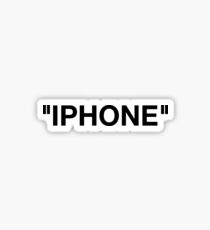 Off White Style Label - iPhone Sticker