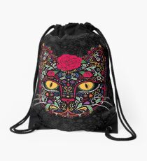 Mochila saco Día de los Muertos Kitty Cat Sugar Skull