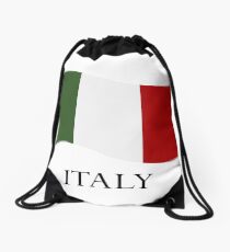 Italian flag Drawstring Bag