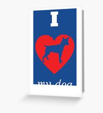 Rat Terrier - I Love My Dog Greeting Card