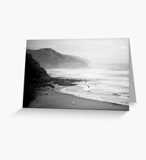 Gannets on Muriwai Beach. Greeting Card