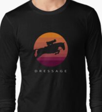 Dressage - Vintage Style Retro Artwork Long Sleeve T-Shirt