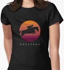Dressage - Vintage Style Retro Artwork Women's Fitted T-Shirt