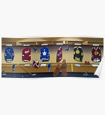 nhl original 6 painting Poster