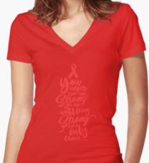 breast cancer awareness - October Women's Fitted V-Neck T-Shirt