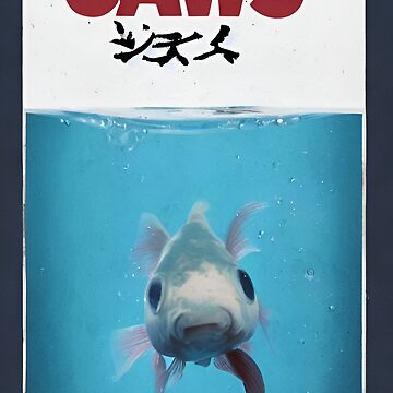 Jaws Parody Movie Poster Goldfish Vicious Fish Sticker for Sale