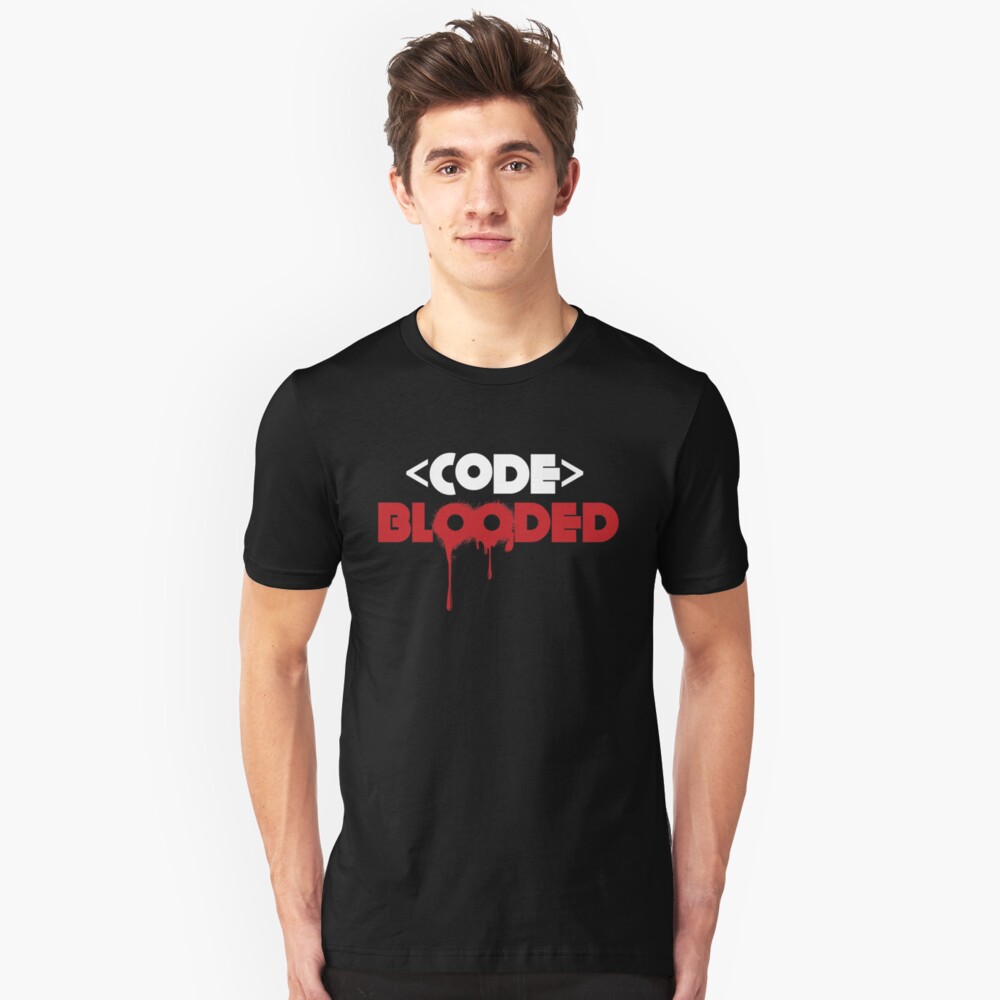 code blooded developer t shirt