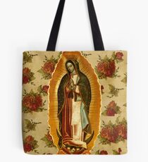 Mexican Virgin Mary of Guadalupe Catholic Religious Christian Tote Bag