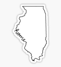 Illinois Home State Outline Sticker